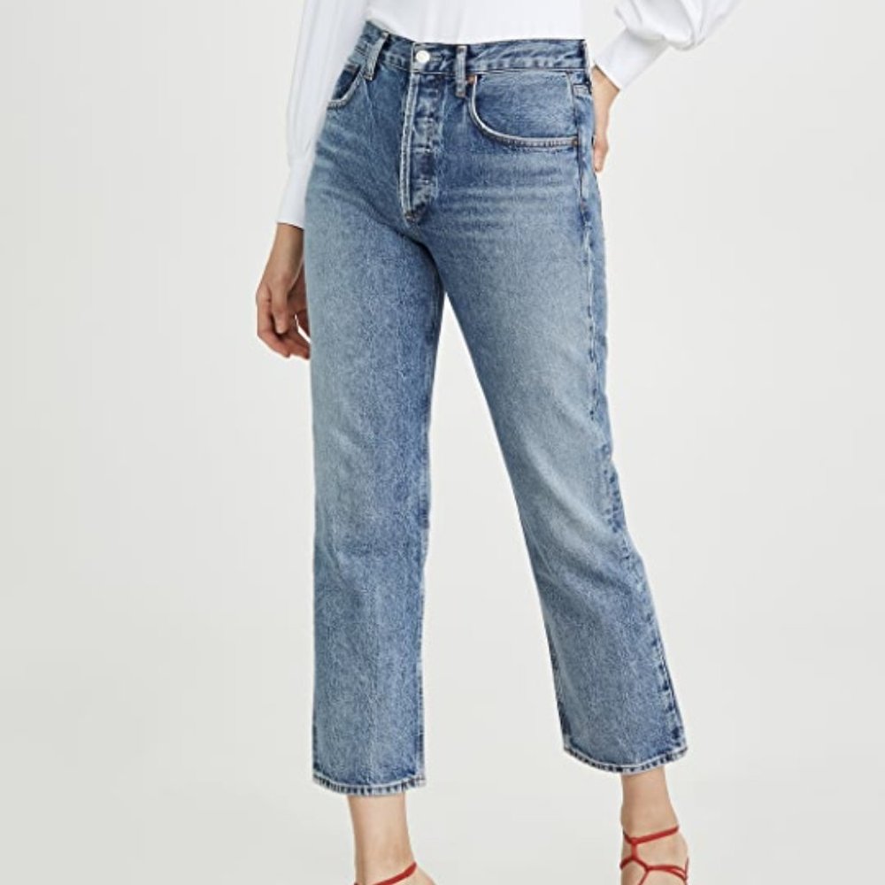 AGOLDE Ripley Mid Rise Straight Jeans in Forfeit